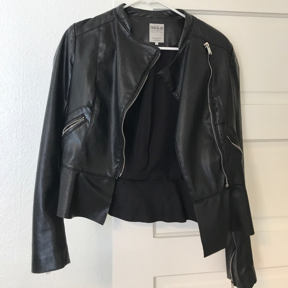 Black leather jacket